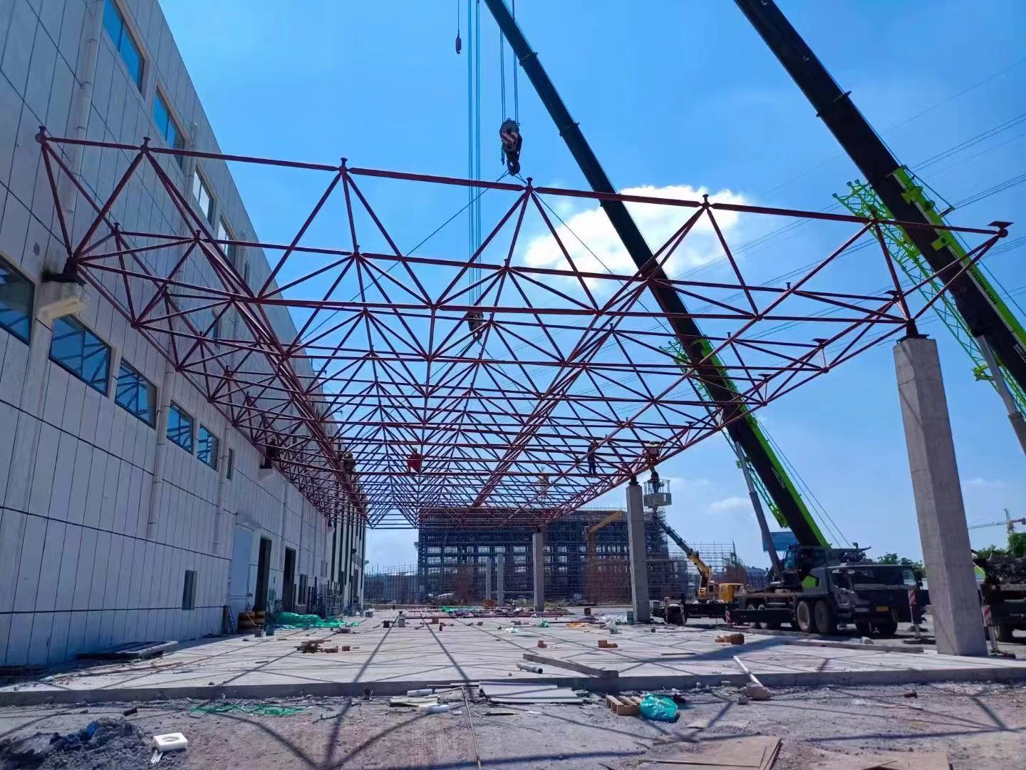 长春江苏宿迁国望高科纤维公司 -生活楼网架 成品库网架 立体库网架